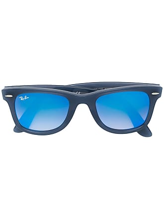 Sonnenbrille Retro Blau Spiegel Gespiegelt Wayfarer Neuheit Blau 