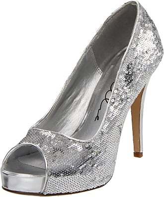 Ellie Shoes Womens 415-Flamingo, Silver, 8 M US