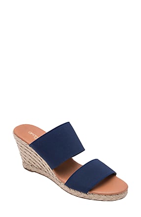 Blue Monica du Desert 110 printed silk wedge sandals, Christian Louboutin