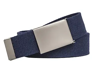 shenky Cintura in tessuto - 4 cm x 160 cm - tanti colori - XXL - da accorciare - Blu, fibbia grossa - 150 cm