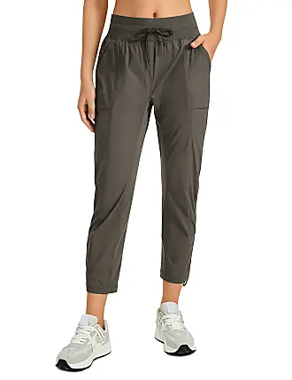Womens Casual 7/8 Pants 25 - Lightweight Workout Outdoor Athletic Track  Travel Lounge Joggers Pockets Ink Gray Medium