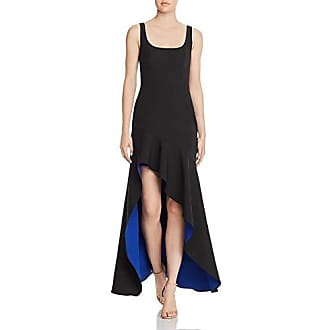 Bcbgmaxazria Womens Asymmetric Flare Gown, Black, 6