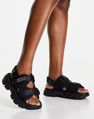 Shaka Nadel Dames Schoenen voor voor Platte schoenen voor Platte sandalen Skinny Sandalen Met Wikkelbanden in het Wit 