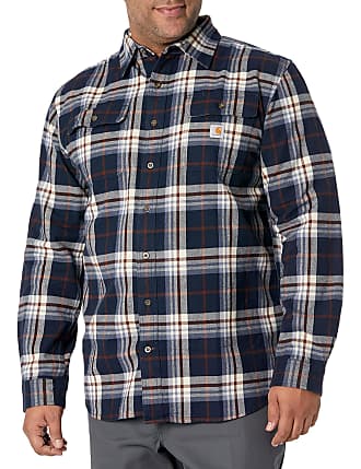 MoonHome Flannel Plaid Shirts for Men Long Sleeve Regular Slim Fit Button Down Casual Cotton Fishing Camp Hanging Out Shirt 