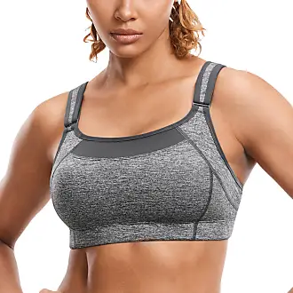 SYROKAN Front Adjustable Sports Bras for Women High Impact Wirefree Comfort  No Bounce Support Workout Running Bra Black 32B at  Women's Clothing  store