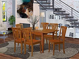 East West Furniture Celina Rectangular Wood Dining Table in Jacobean Brown