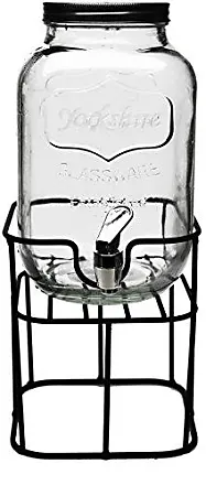 Circleware Clear Carafe Drink Pitcher New Fun Party Entertainment Home and Kitchen Beverage for Water, Juice, Beer, Punch, Iced Tea, Kombucha, Cold