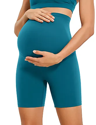 CRZ YOGA Womens Butterluxe Maternity Yoga Shorts Over The Belly 6 - Pregnancy  Workout Athletic Biker Shorts Black XX-Small at  Women's Clothing  store