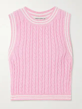 Alessandra Rich jacquard-motif cropped cardigan - Pink