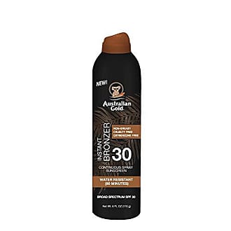 Australian Gold Continuous Spray Sunscreen with Instant Bronzer SPF 30, Immediate Glow & Dries Fast Water Resistant NonGreasy Oxybenzone Free Cruelty Free, Bronzer Ne