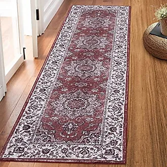 CAROMIO Area Rug 3' x 5' Christmas Rugs Washable Carpet Holiday Decorative  Non Slip Bohemian Kitchen Bathroom Rug Low Pile, Red/Green 