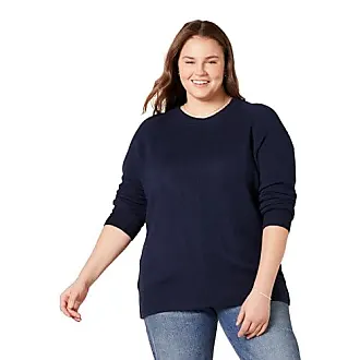   Essentials Women's Fisherman Cable Long-Sleeve Crewneck  Sweater (Available in Plus Size), Black, X-Small : Clothing, Shoes & Jewelry