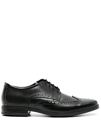 Henderson Baracco perforated leather derby shoes - Black