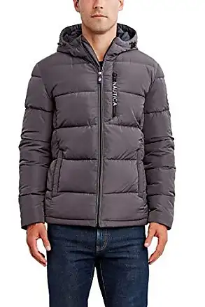 Nautica Quilted Water Resistant Puffer Jacket in Black for Men