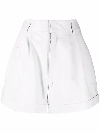 Manokhi Jett high-waisted leather shorts - Neutrals