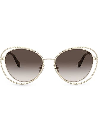 Miu Miu Eyewear Cat-Eye Frame tinted-lenses Sunglasses - Black