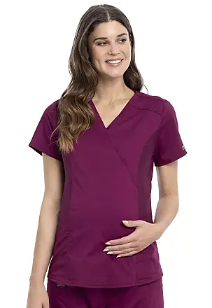 Cherokee iFlex Women Scrubs Top V-Neck Knit Panel CK641