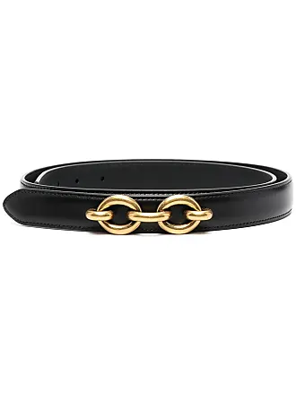 Saint Laurent - monogram leather belt - women - Calf Leather - 65 - Black