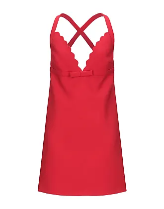 Miu miu bow-embellished discount scalloped cady mini dress