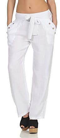 Mode Pantalons Pantalons en lin COS Pantalon en lin blanc cass\u00e9 Motif de tissage style d\u00e9contract\u00e9 