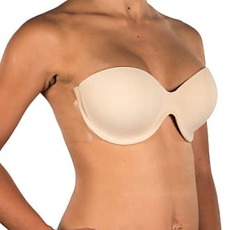Perfection Extra Boost Winged Bra - Backless Strapless Invisible Adhesive Wings A to E Cup (DD, Beige), 16