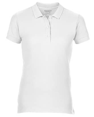 Gildan Womens Premium Cotton Double Pique Polo Shirt, White, 6 (Size: M)