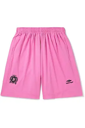 Balenciaga logo-embroidered track shorts - Neutrals
