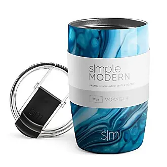 Simple Modern Travel Coffee Mug with Lid and Handle, Reusable Insulated  Stainless Steel Cold Brew Iced Coffee Tumbler and Tea Cup, Voyager  Collection, 12oz