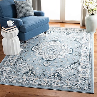 Safavieh Isabella Collection 8 x 10 Light Blue/Cream ISA921M Oriental Non-Shedding Living Room Bedroom Dining Home Office Area Rug