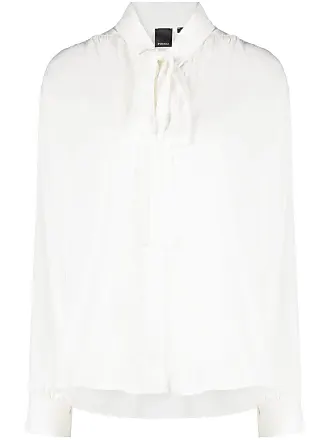 Hi-Neck Stretch Cotton Blouse