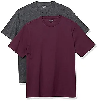 Glacier Performance Men's 2 Pack Performance Tees (Black Solid/Burgundy  Heather, Small) at  Men's Clothing store