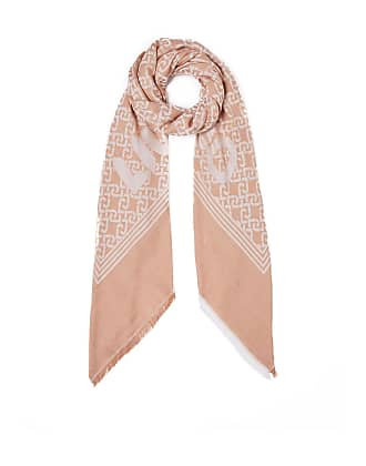 LIU •JO Scarf with jewel print, Sciarpe E Foulard Beige Donna