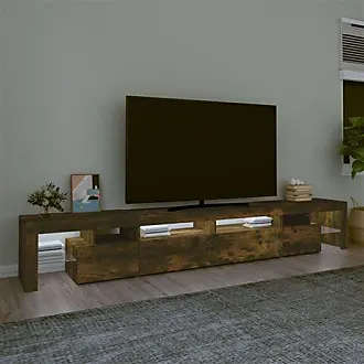 Meuble TV avec lumières LED Noir 180x35x40 cm vidaXL