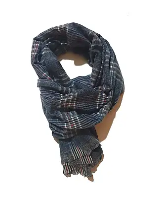 Pashmina invernale, unisex - Turchese grigia blu 