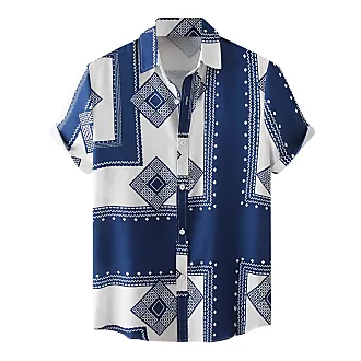 NQyIOS Mens Summer Tropical Shirts Regular Fit Short Sleeve Mens Hawaiian  Shirts Summer Beach Shirts Cuban Camp Guayabera Beach Tops Athletic T Shirt  Plus Size Sexy Tops Blue : : Fashion