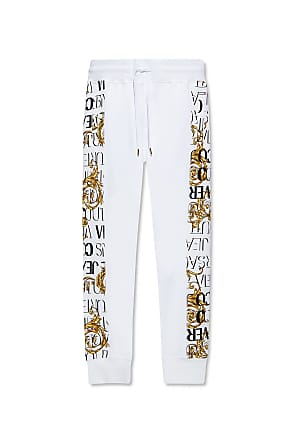 Versace Jeans Couture Sweatpants With Logo Mens White