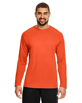 Long sleeve T-shirt with a high collar - Orange