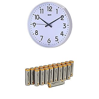 Unity Fradley Silent Sweep Non-Ticking Modern Wall Clock White 12-Inch 