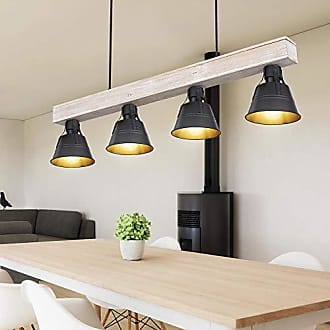 Luxus LED RETRO Decken Pendel Leuchte Arbeits Zimmer Spot Hänge Lampe schwarz 