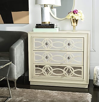 Safavieh Home Catalina Antique Beige Mirrored 3-drawer Chest