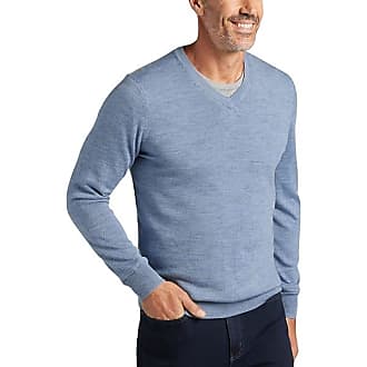 Buy Men Navy Solid V Neck Full Sleeves Sweater Online - 642535