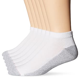 Hanes Mens FreshIQ Comfort Toe 6-Pack Low Cut Socks, 10-13, White