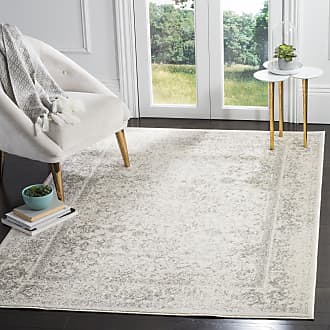 SAFAVIEH Phoenix Collection PHX277A Boho Chic Medallion Distressed Non-Shedding Living Room Dining Bedroom Foyer Area Rug 6'7 x 6'7 Round Ivory/Grey
