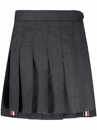 Thom Browne Navy Nylon Midi Skirt