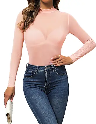 GAMISS Crop Tops for Women Long Sleeve Cropped Top Mock Neck Basic Fitted  Tee Shirts : : Clothing, Shoes & Accessories