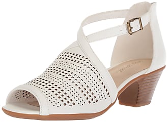 Easy Street Womens Anita Heeled Sandal, White, 6.5 N US