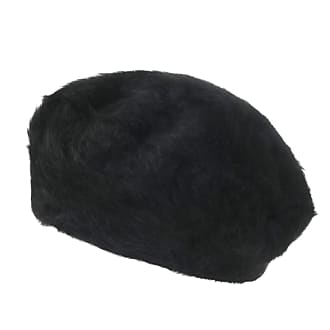 ililily Solid Color Angora French Beret Furry Artist Flat Winter Hat 