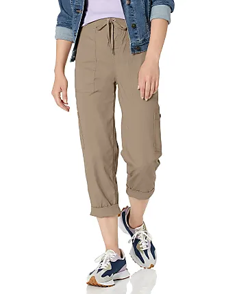 Gloria Vanderbilt Capri Cargo Pants Womens 10 Brown Cotton Blend