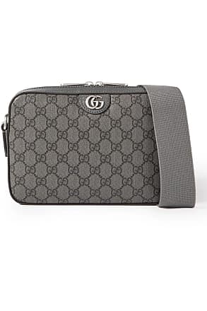 GUCCI Ophidia Leather and Webbing-Trimmed Logo-Jacquard Coated-Canvas Wash  Bag for Men