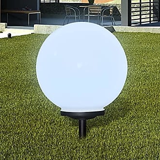 vidaXL 6x Solarleuchte LED Rund 12cm Weiß Solarlampe Dachrinnen Außenlampe 